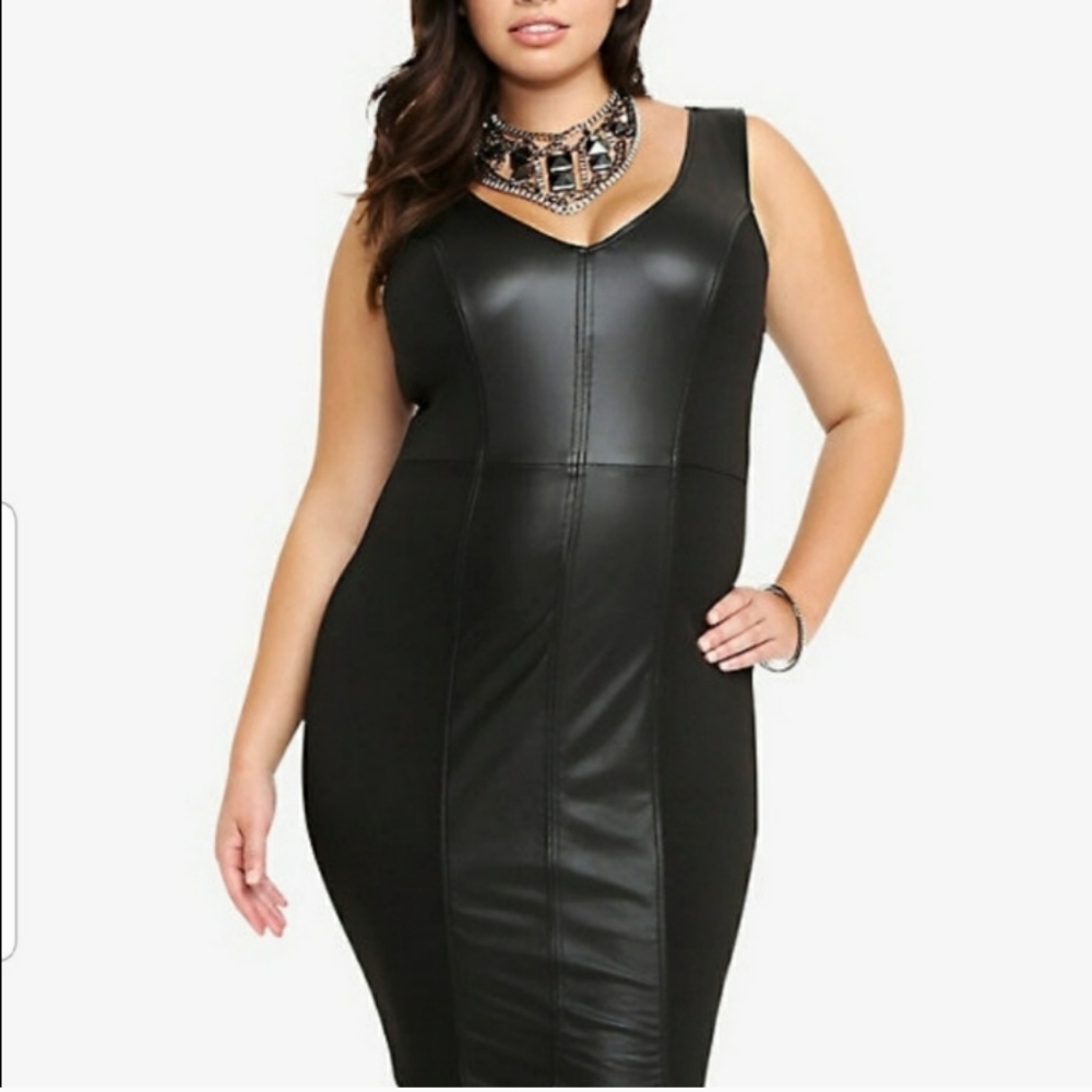 Black Pleather Torrid Dress